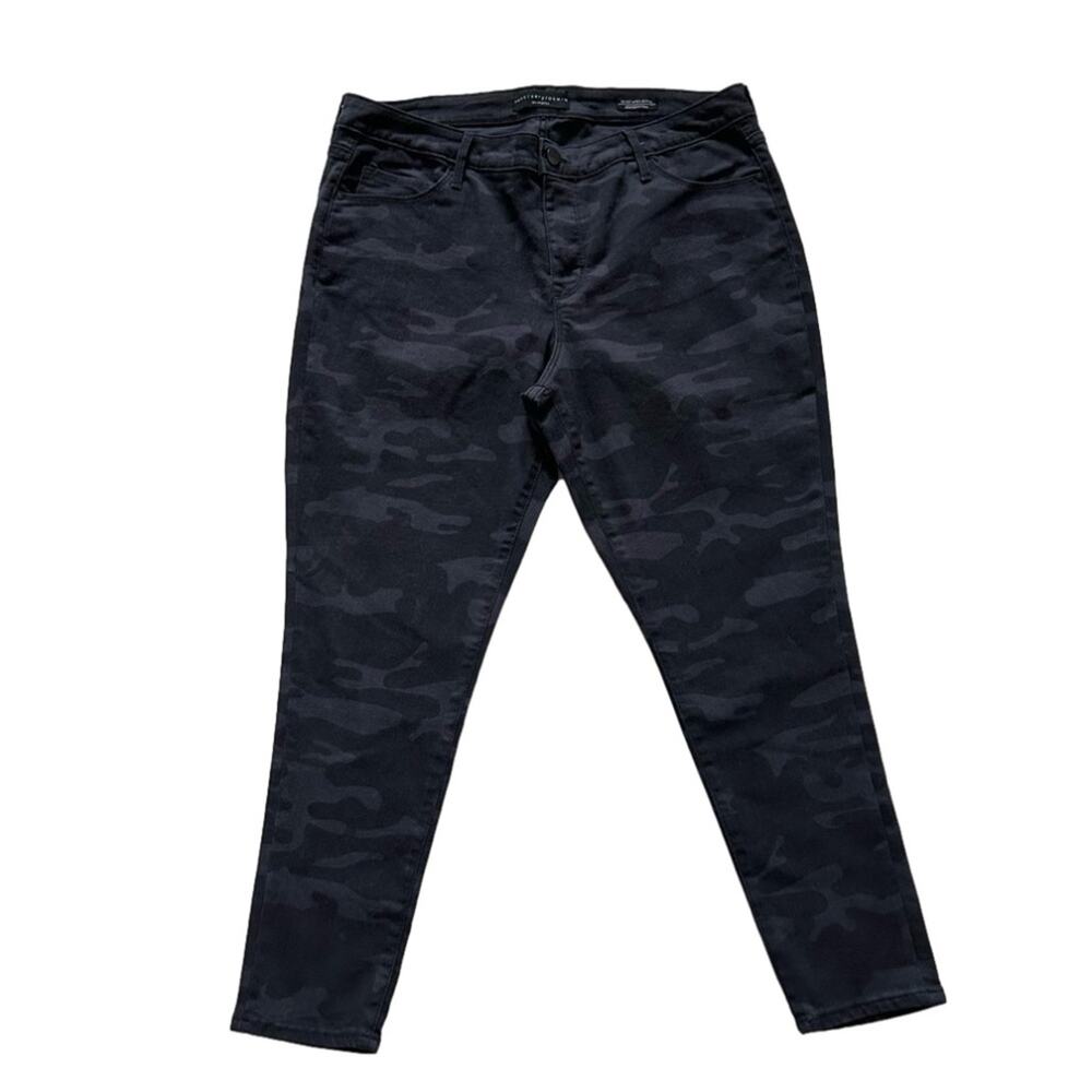 Sanctuary Denim Jeans Pants Black Gray Camo High Rise Skinny Ankle Size 14 NEW